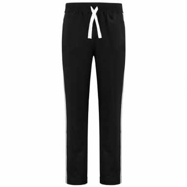 Joggingbroek/sportbroek zwart met streep voor dames