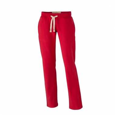 Vintage joggingbroeken rood met zakken voor dames