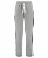 Joggingbroek sportbroek grijs met streep voor dames 10141527