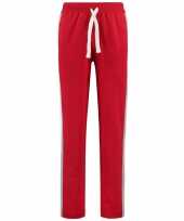 Joggingbroek sportbroek rood met streep voor dames