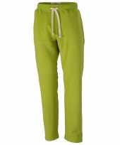Vintage joggingbroeken lime groen met zakken voor dames 10077938