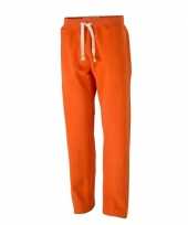 Vintage joggingbroeken oranje met zakken voor dames 10040029