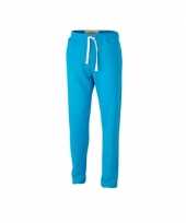 Vintage joggingbroeken turquoise met zakken voor dames 10077946